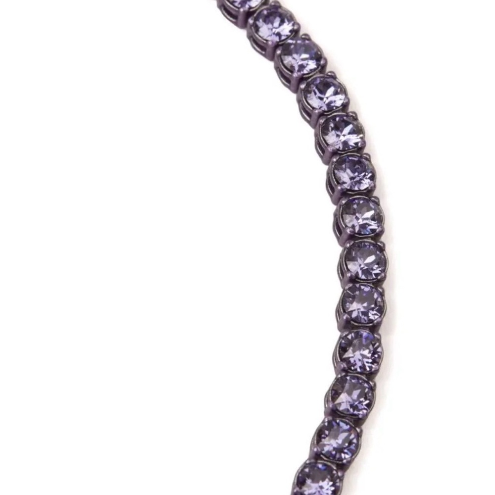 Amina Muaddi Crystal Tennis Necklace - Picture 2 of 6